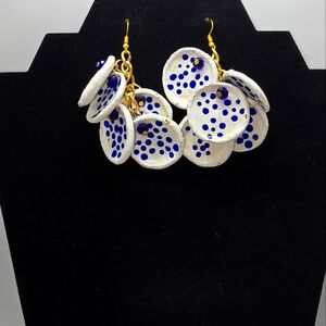 Blue & White Clay Jewelry Set